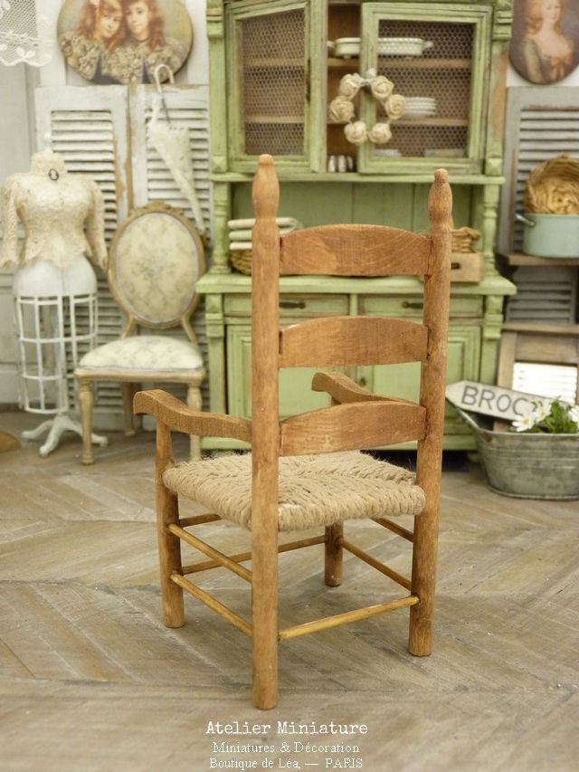 Miniature : Fauteuil Provençal, Bohème Chic, Maison de Poupée