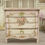 Thumbnail: Commode Rose et Blanc, Décors XVIIIe Panier de Roses et Ruban Vert