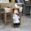 Thumbnail: Poupée miniature style Bébé Jumeau, Vichy Gris et Blanc
