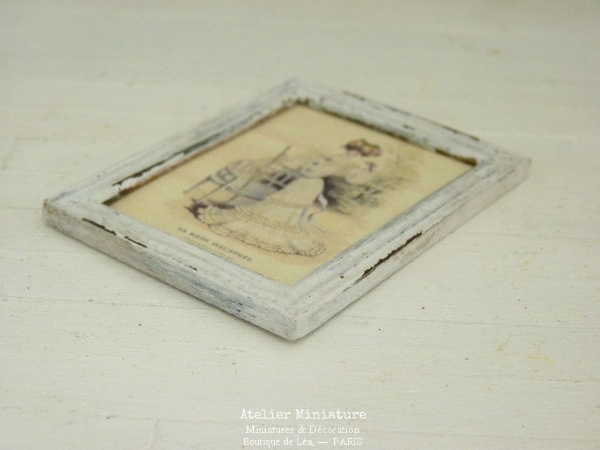 Thumbnail: Cadre Miniature en Bois, Maison de Poupée, 1/12