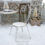 Thumbnail: Chaise de Jardin Romantique Miniature, Blanc vieilli, Échelle 1/12