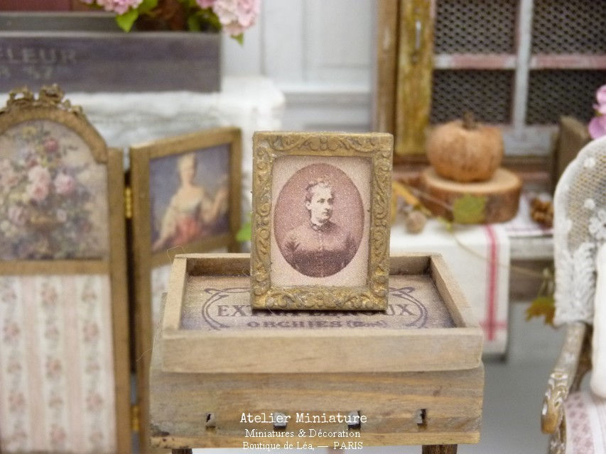 Porte-photo Miniature en Résine, Maison de Poupée, Échelle 1/12