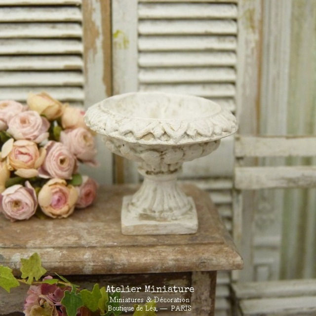 Coupe Médicis, Miniature en Résine, Shabby Blanc, Maison de Poupée, 1/1