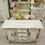 Thumbnail: Buffet Miniature en Bois, Shabby Chippy Blanc, Échelle 1/12