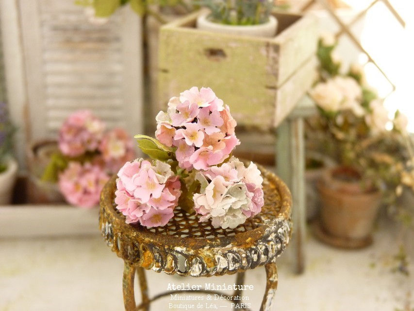 #2 - Hortensias Miniatures d'Automne, Fleurs en Papier, 100% fait main