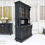 Miniature : Vaisselier Parisien Miniature en Bois, Chippy Shabby Noir