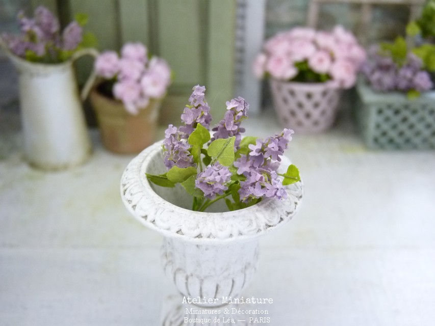 Miniature : #3 - Lilas Parme Miniature, Fleurs en Papier, 100% fait main