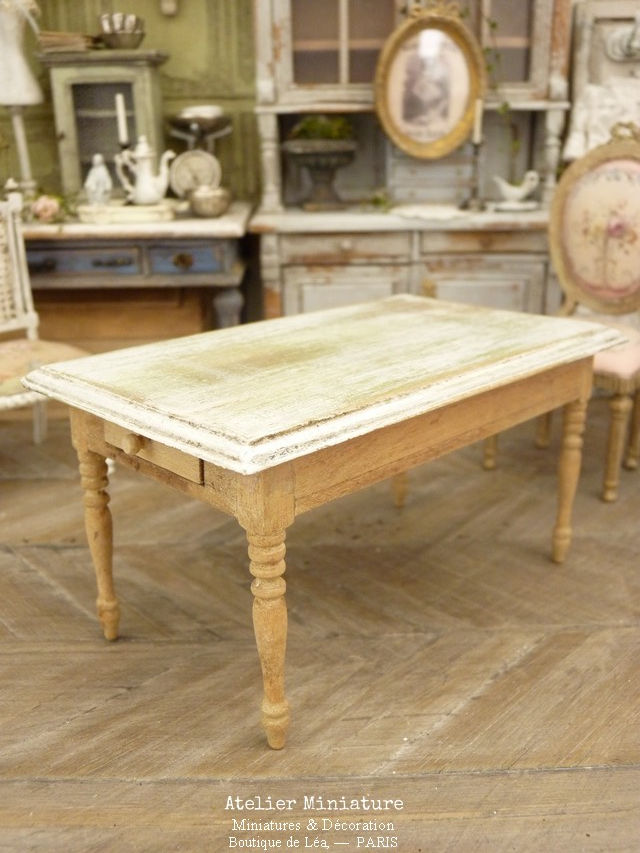 Thumbnail: Table Rectangulaire Miniature, Mobilier en Bois