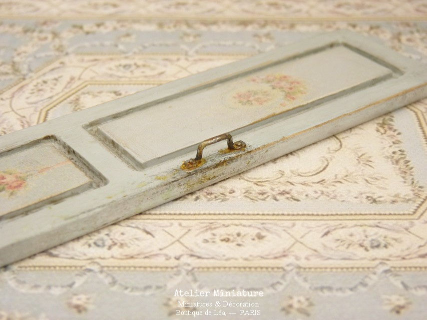Miniature : Petite Porte Décorative en Bois, Maison de Poupée, Shabby Chic
