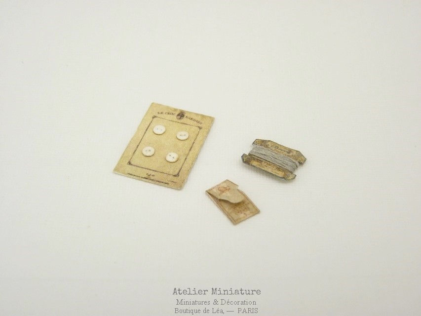 Miniature : Mercerie Ancienne, Maison de Poupée Échelle 1/12