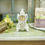 Thumbnail: Horloge Miniature Métal, Shabby Chic Blanc