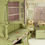 Miniature : Vaisselier Miniature en Bois, Trois Tons, Chippy Shabby
