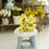 Thumbnail: Bouquet de Tulipes Miniatures Jaunes, Fleurs en Papier, 100% fait main