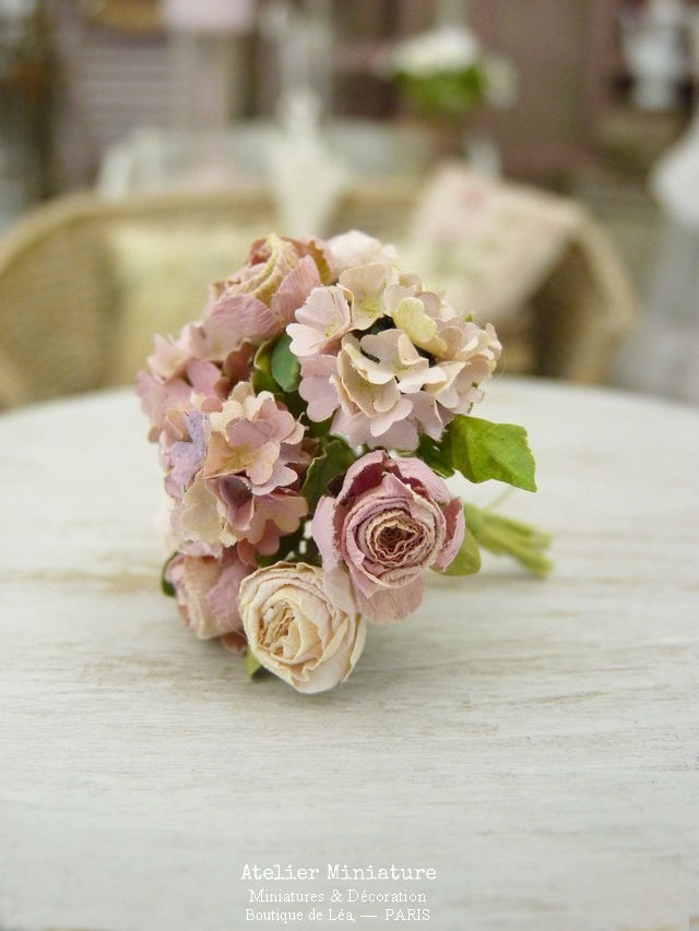 Miniature : Bouquet de Fleurs (tons roses), Fleurs en Papier, 100% fait ma