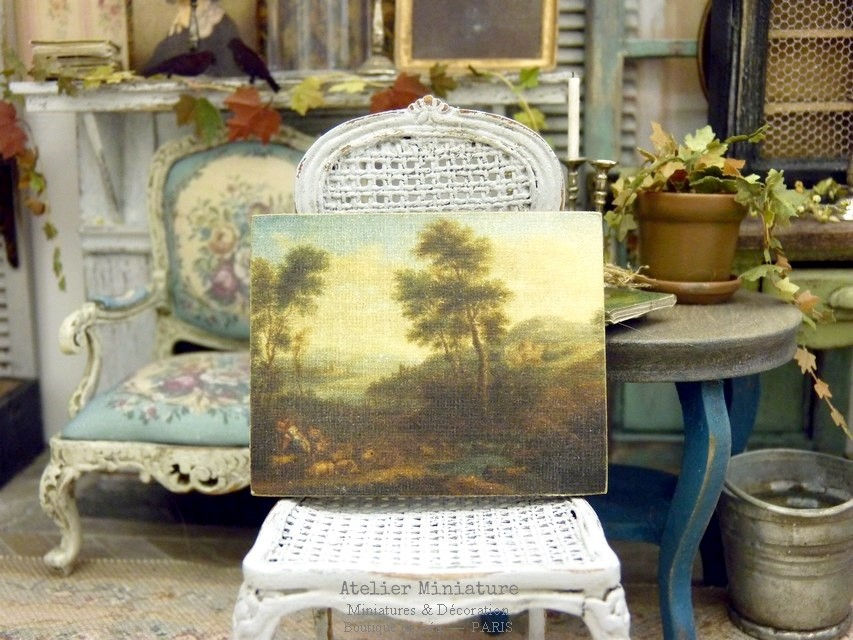Miniature : Panneau Miniature en Bois, Échelle 1/12