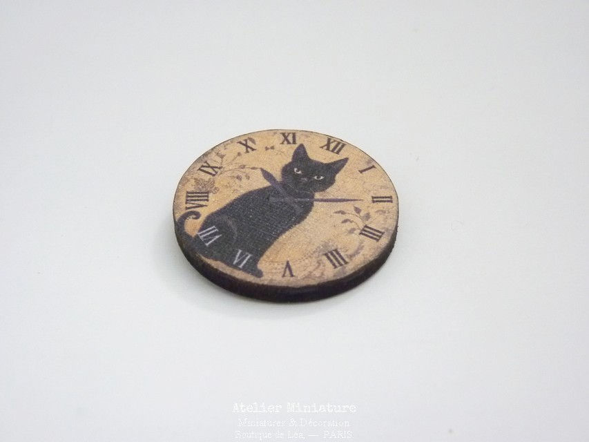 Miniature : Horloge Miniature en Bois, Échelle 1/12