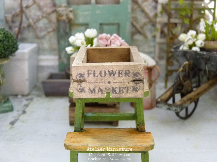 Miniature : Cagette Miniature en Bois, Échelle 1/12