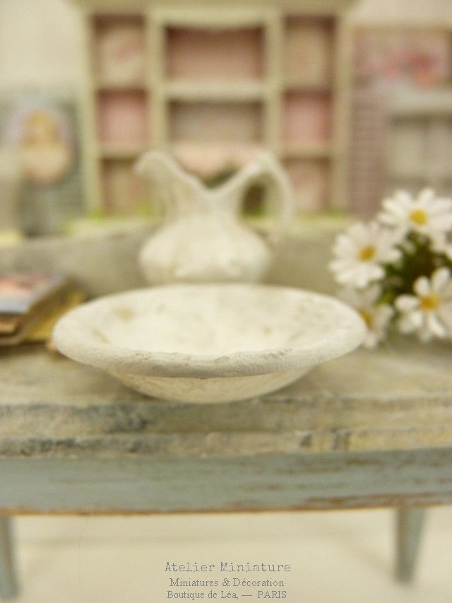Miniature : Broc + Cuvette, Maison de Poupée, Échelle 1/12