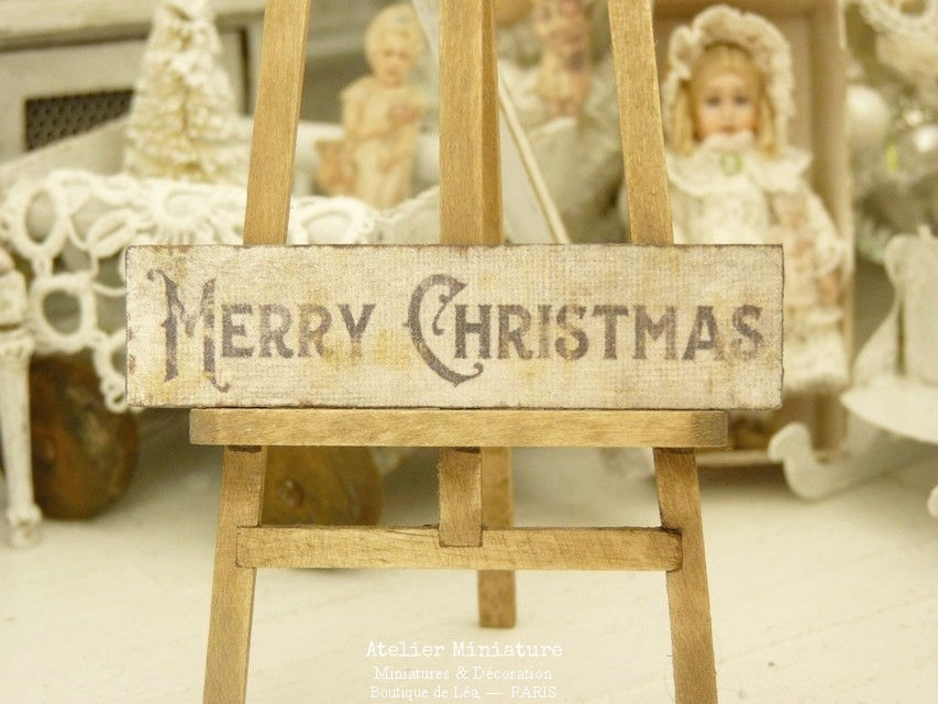 Panneau Miniature en Bois, Échelle 1/12