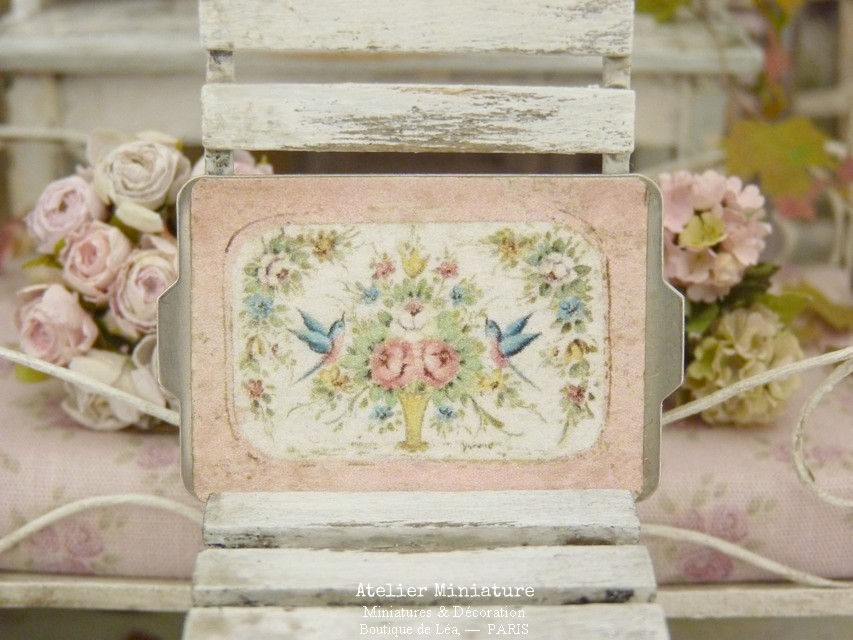 Plateau Miniature en Métal, Maison de Poupée, Échelle 1/12