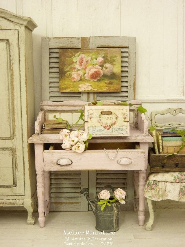 Miniature : Panneau Miniature en Bois, Villa des Roses, Échelle 1/12