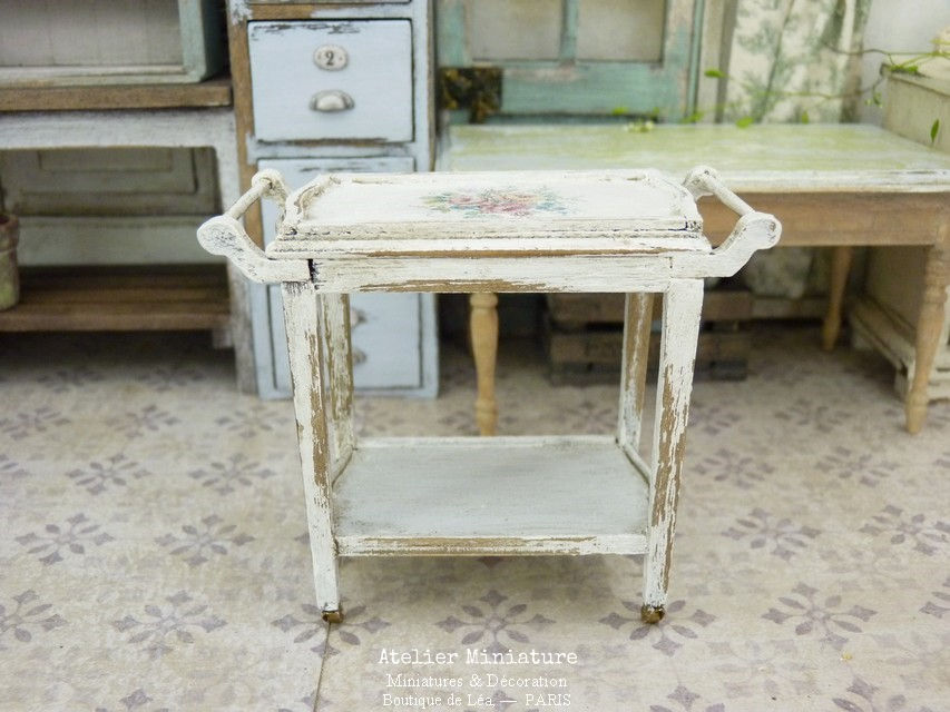 Miniature : Table Roulante Miniature, Mobilier en Bois