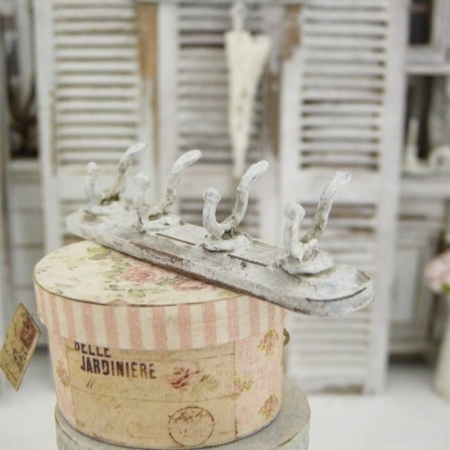 Patère Miniature, ShabbyChic  Blanc
