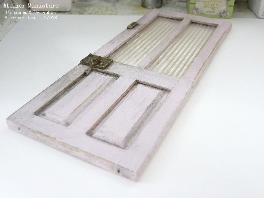 Thumbnail: Porte d'Atelier, Shabby Chippy, Maison de Poupée, Échelle 1/12