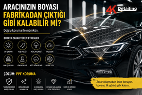 Araç boyasını ilk günkü gibi korumaya yardımcı olan PPF kaplama uygulamasını temsil eden premium otomobil görseli.