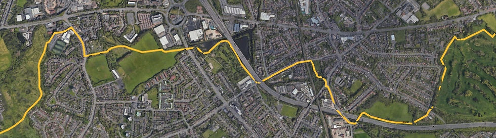 aerial map of the queens highway, the life corridor