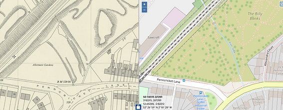 Penncricket Lane Allotment historical map.png