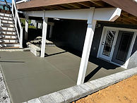 broom finish concrete patio