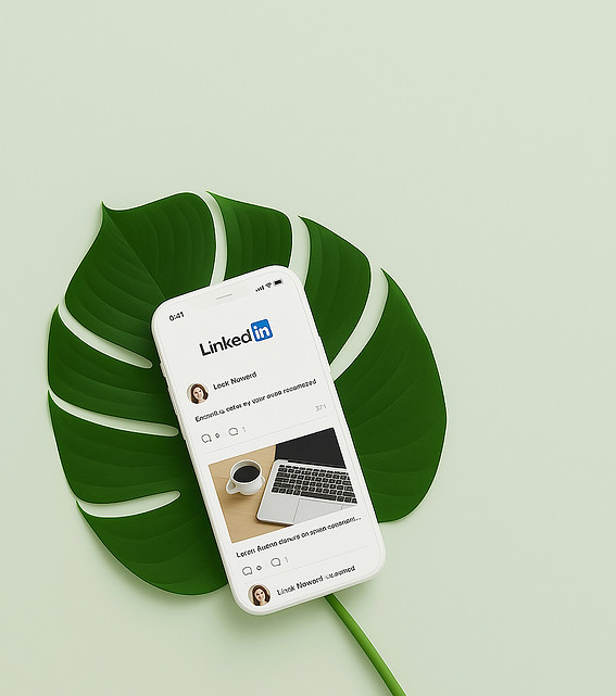 20250514_2040_LinkedIn on Leaf_remix_01j