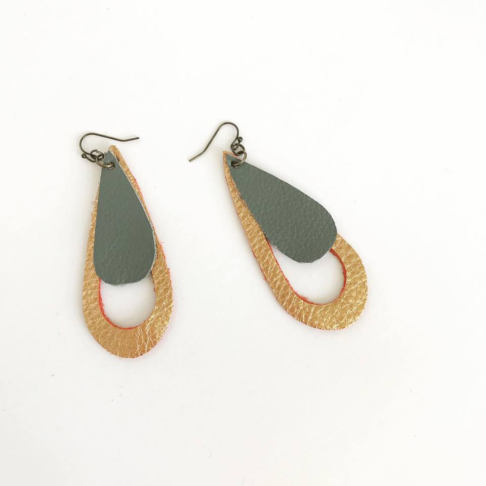 "Born for Such a Time as This" Essential Oil Diffuser Earrings Leather and Oil