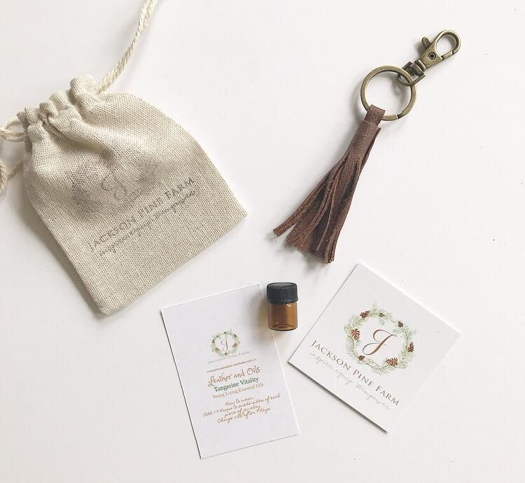 Men's Essential Oil Diffusing Tassel Key Ring Attachment {large}