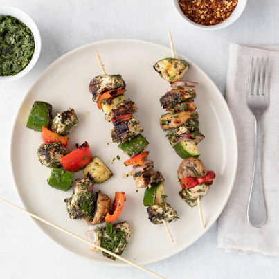 Chimichurri Chicken Kebabs Wraps Reinvented