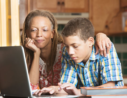 Mother overlooks as her teenaged son use