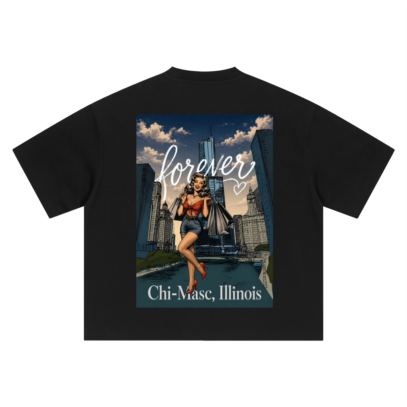 Forever Masc Chi-Masc Reverse Oversized Postcard Tee