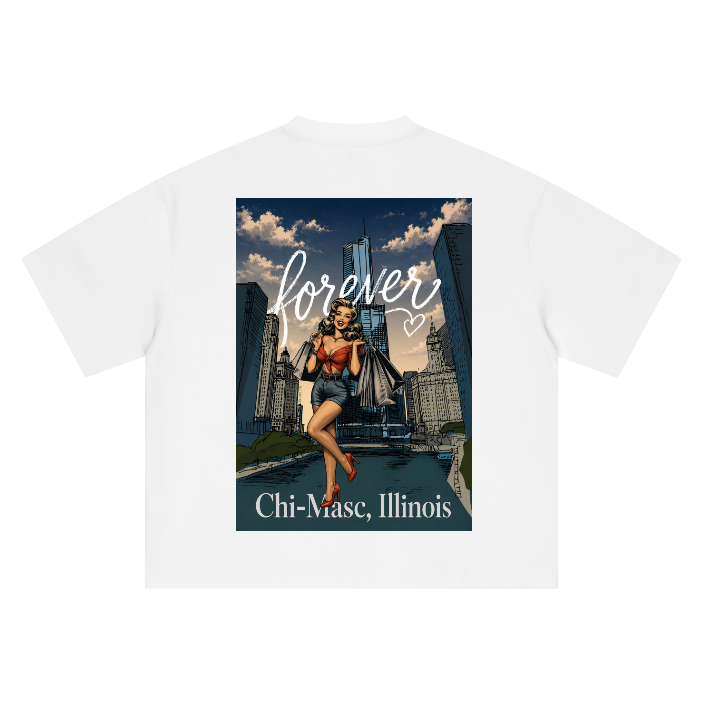 Forever Masc Chi-Masc Reverse Oversized Postcard Tee
