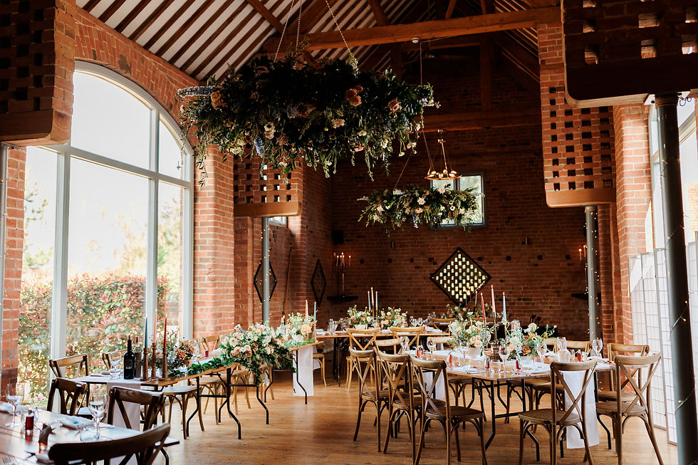 Swallows Nest Barn wedding venue interior