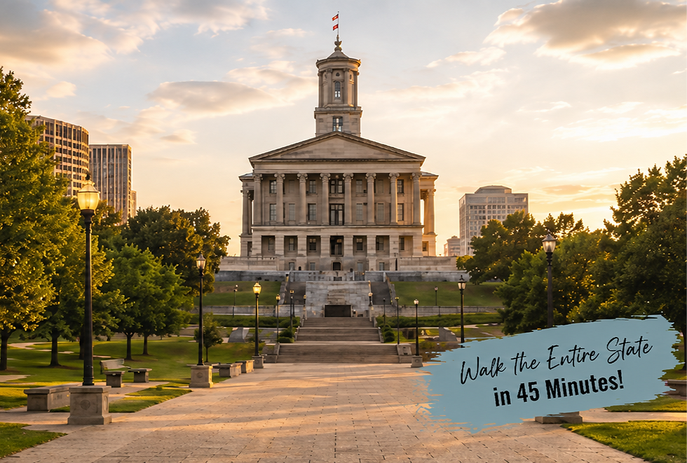 Tennessee in 45 Minutes self-guided audio walking tour through Bicentennial Capitol Mall State Park in Nashville, Tennessee.