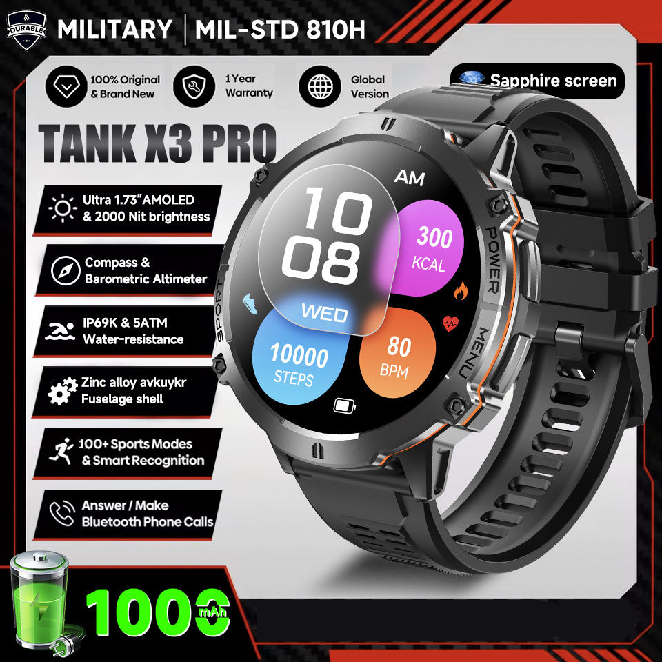 Thumbnail: Smartwatch MILITARY TANK 3X PRO