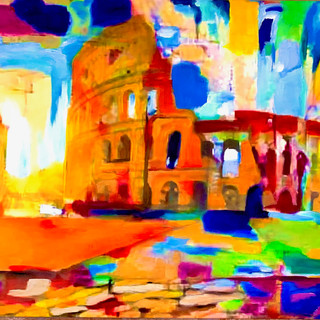 Colosseo all'alba