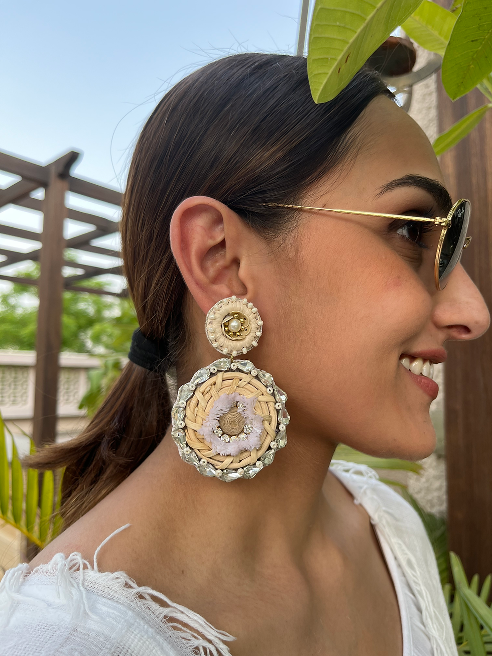 Thumbnail: Bamboo Orb Earrings