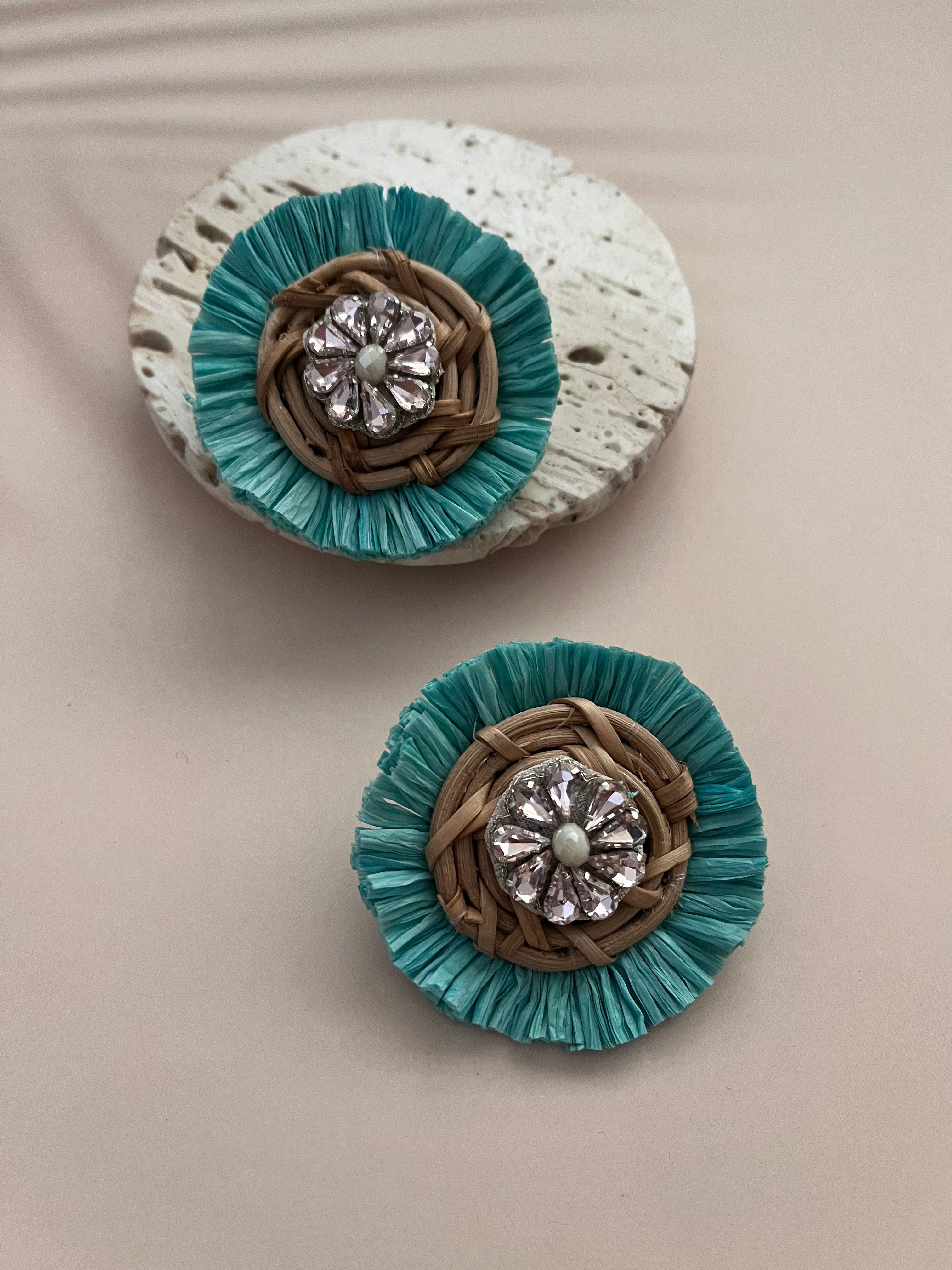 Bamboo Turq Earrings