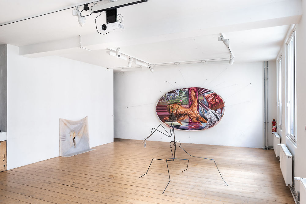 Réka Horváth painting – dystopian symbolic imagery