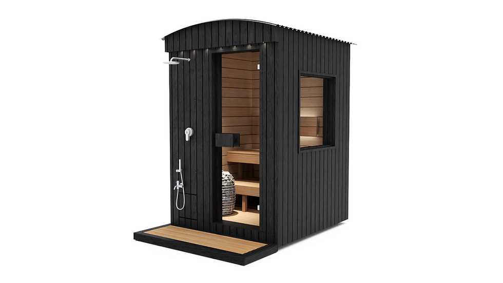 luxury small garden sauna