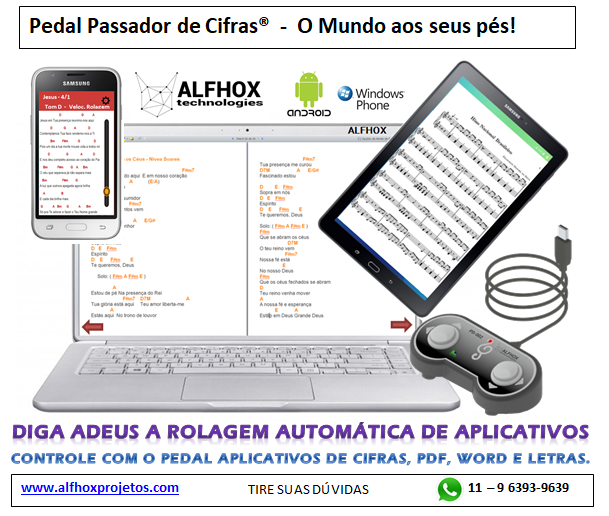 Miniatura: Pedal Passador de Cifras e Partituras® USB