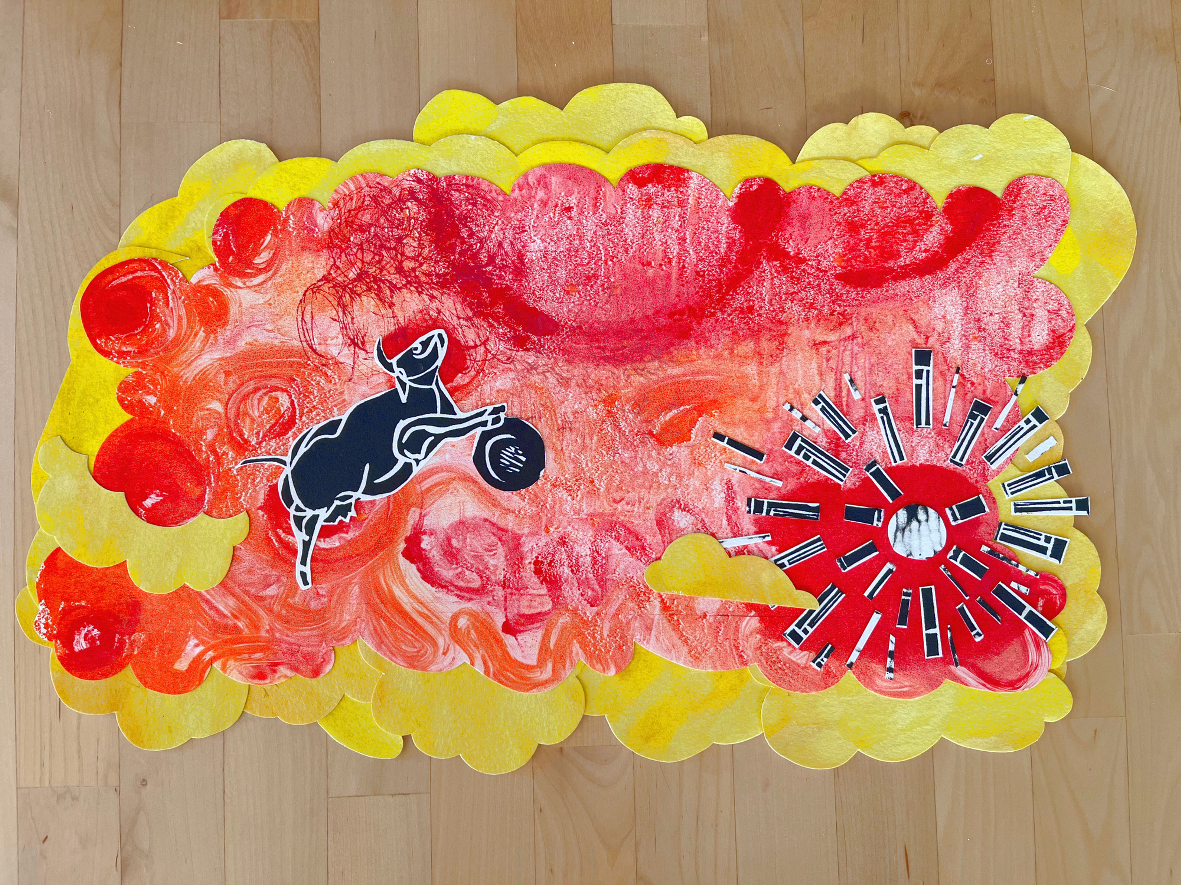 Cows Jumping in the Sunlight