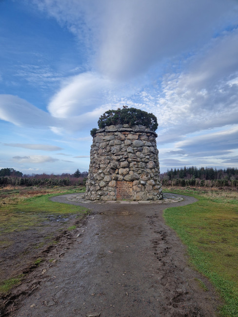 Cairn at Culloden Battlefield Site, Invernes, Scottish Highlands